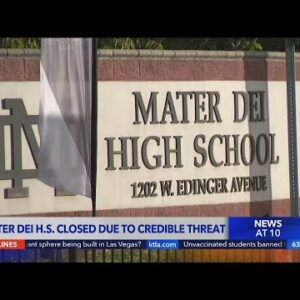 Mater Dei HS closes due to threat