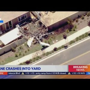 Plane crashes into Hemet yard