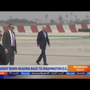 President Biden departs Los Angeles