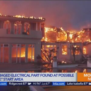 SCE says damaged electrical part found at possible Coastal Fire start area