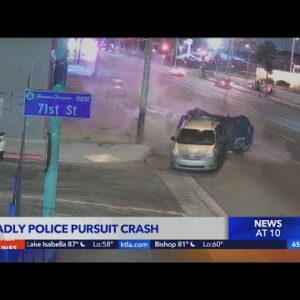 Subject of police pursuit fatally strikes pedestrian