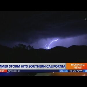 Summer storm brings rain, thunder and lightning to SoCal