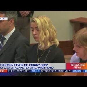 Jury rules in favor of Johnny Depp in libel lawsuit against Amber Heard