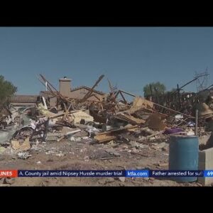 Woman hospitalized after he Victorville home explodes