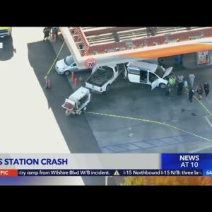 Speed likely a factor in crash that injured 11 at Panorama City gas station