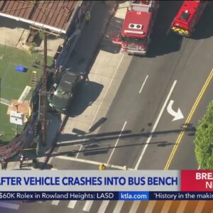 1 dead, 1 hurt as car hits bus stop