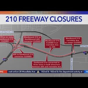 210 Freeway project to close westbound lanes for 126 hours