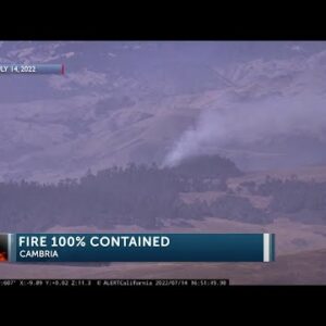 Creek Fire near Cambria 100% contained
