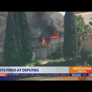 Man suspected of shooting at deputies, setting Compton apartment on fire in custody