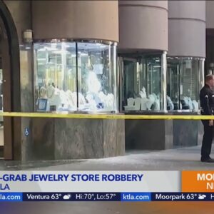 Downtown L.A. jewelry store victim of smash-and-grab robbery