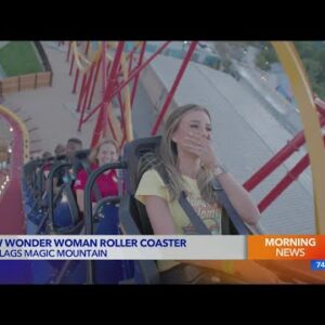 This is what it's like to ride the new Wonder Woman: Flight of Courage roller coaster
