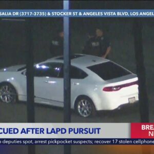 LAPD rescue child in stolen vehicle following pursuit in South L.A.