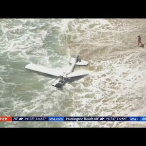 Right place at right time: plane that crashed in Huntington Beach went down in front of lifeguard co