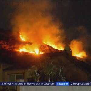 Shetland Fire burns in Moreno Valley