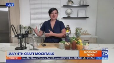 Stayin' Gold mixologist Rosie Ruiz demonstrates July 4th mocktails