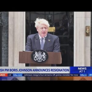 U.K. Prime Minister Boris Johnson announces resignation