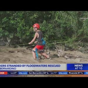 7 rescued from San Bernardino Mountains after flash flood