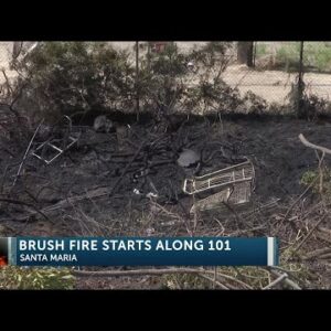 Brush fire breaks out near Stowell Road in Santa Maria