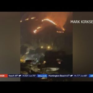 Crews battle 10-acre brush fire in El Sereno