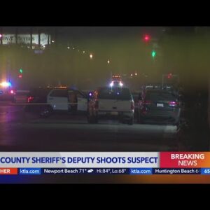 Deputies open fire on suspect in Compton shooting