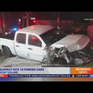Driver slams into more than a dozen cars in South L.A.