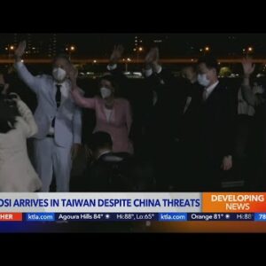 Pelosi arrives in Taiwan despite China threats