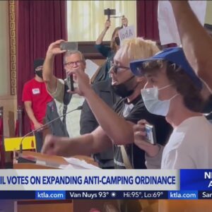 Protesters halt L.A. City Council vote on anti-camping ordinance