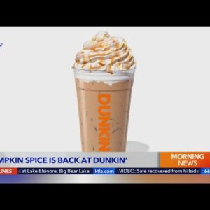 Pumpkin spice is back at Dunkin'