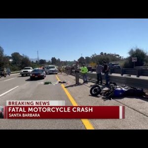 Fatal motorcycle accident on northbound Highway 101 in Santa Barbara closes lane