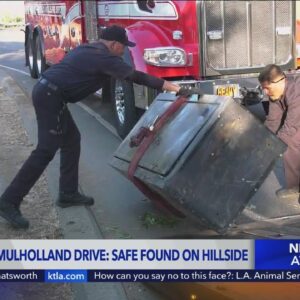Safe recovered from hillside near Mulholland