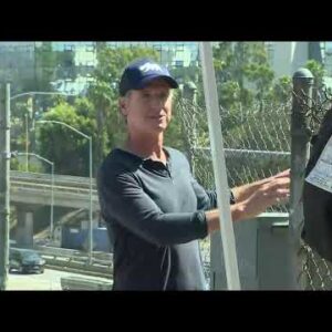 Governor Newsom talks about efforts to tackle homelessness in California