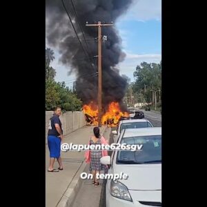 1 dead, others injured after fiery car crash in the City of Industry