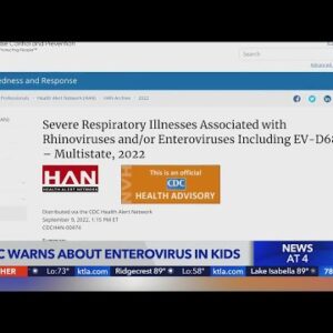CDC, local health officials warn about enterovirus in kids