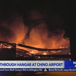Firefighters battle massive blaze at Chino Airport