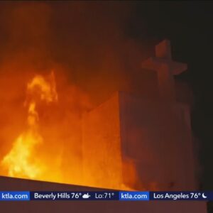 3 firefighters hurt as historic Los Angeles church is engulfed in flames