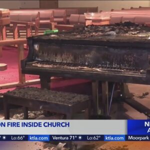 Firefighters respond to Palmdale church after piano is set ablaze