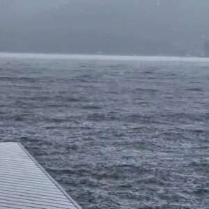 Monsoonal rain pounds Lake Arrowhead
