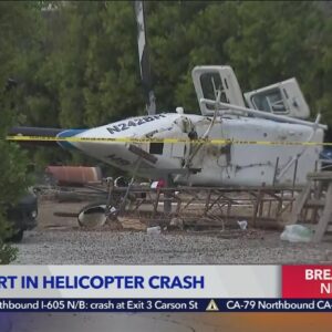 Helicopter carrying fire personnel crashes in backyard near Banning Airport