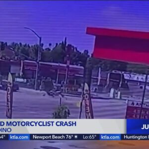San Bernardino police officer collides with motorcycle while responding to call