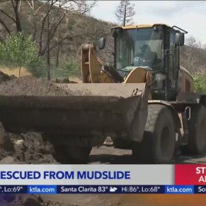 Roadways remained blocked after drivers rescued from mudslide