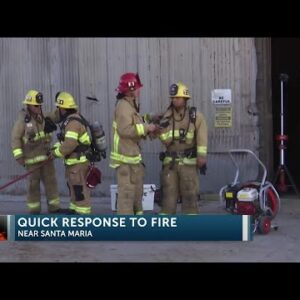 Santa Barbara County Fire crews douse structure fire near Santa Maria
