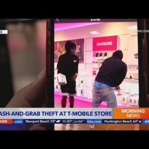 Smash-and-grab robbery of T-Mobile store in Orange caught on camera
