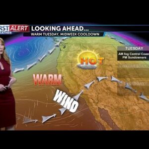 Temperatures staying warm through midweek, then dropping