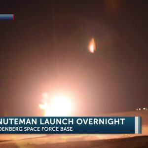 Unarmed missile test launch Wednesday from Vandenberg Space Force Base