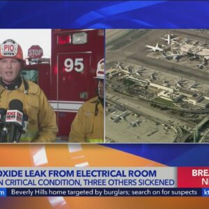 Carbon dioxide leak from electrical room prompts hazmat response at LAX; 1 in critical conditon