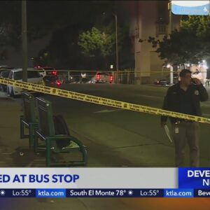 Man shot in face while sitting at bus stop in Westlake District of Los Angeles