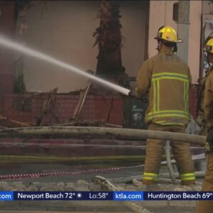 1 arrested after firefighters battle massive blaze in North Hollywood