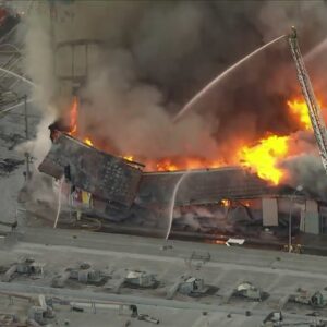 2 detained in massive North Hollywood fire