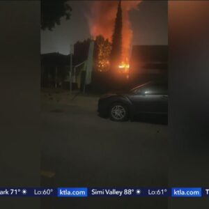 2 firefighters injured while battling Long Beach blaze