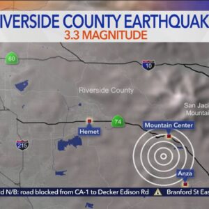 3.3 magnitude earthquake rattles Riverside County